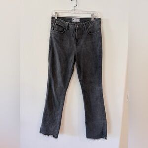 Free People Gray Flare Wide Leg Jeans